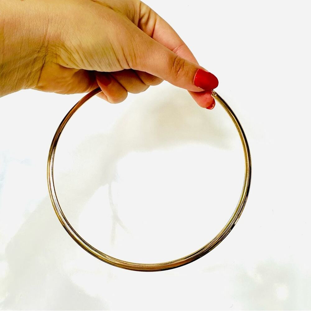 NEW NORDSTROM REVOLVE 18kt Gold Plated Choker Slim Collar Necklace Jewelry Retro - Picture 2 of 12